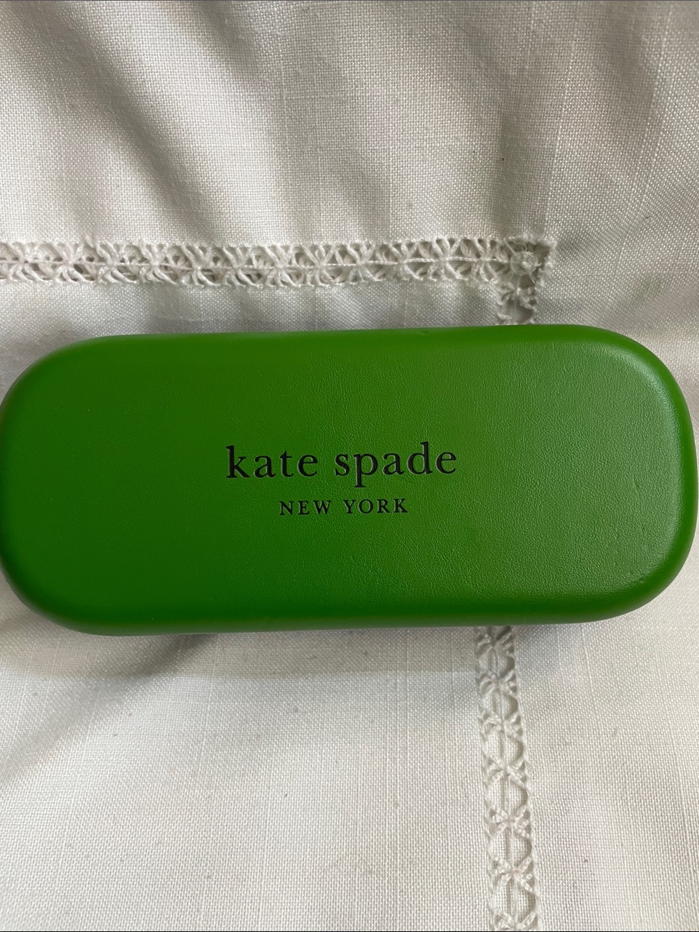 Kate Spade Bright Green Hard Shell Sunglasses Eyeglasses Case Hello Sunshine